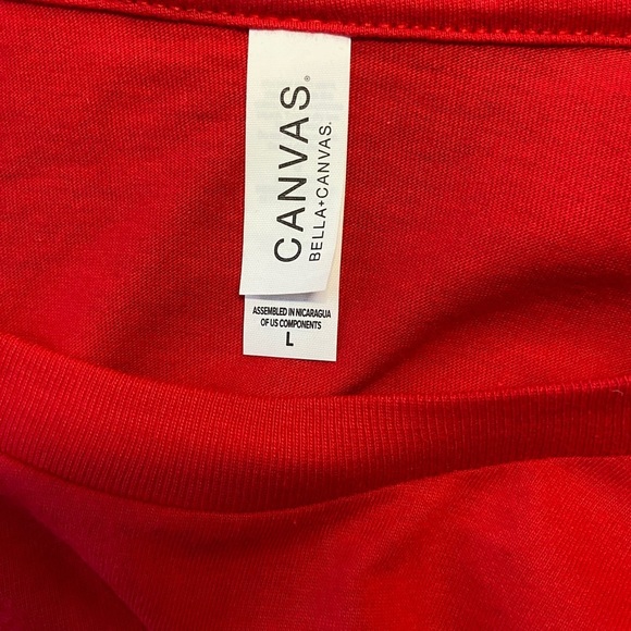 TasteeTreasures Long Sleeve Logo Shirt (Size:Large, Color:Red/White) - Picture 3 of 3